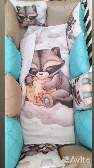 Бортики подушки в детскую кроватку