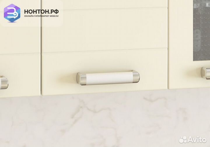 Кухня Виктория 1.6 м белый / крем глянец / шоколад