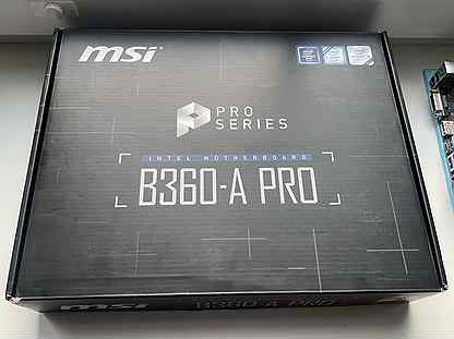 Материнская плата MSI B360-A PRO + Intel Core i3