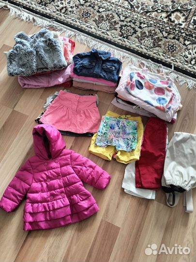 Вещи пакетом на девочку 68 74 80