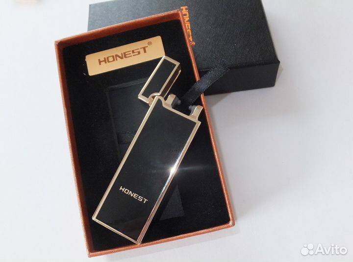 Электродуговая зажигалка USB Honest черная