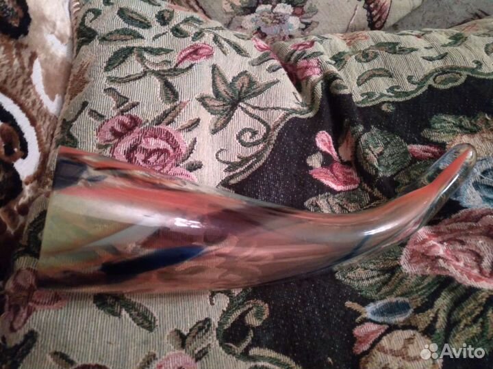 Рог цветное стекло из СССР