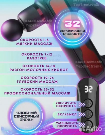 Перкуссионный массажер новый