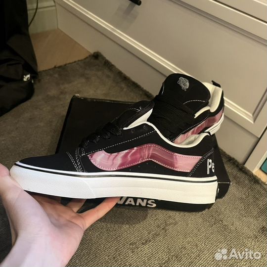 Кеды vans knu skool дутыши peaches розовые