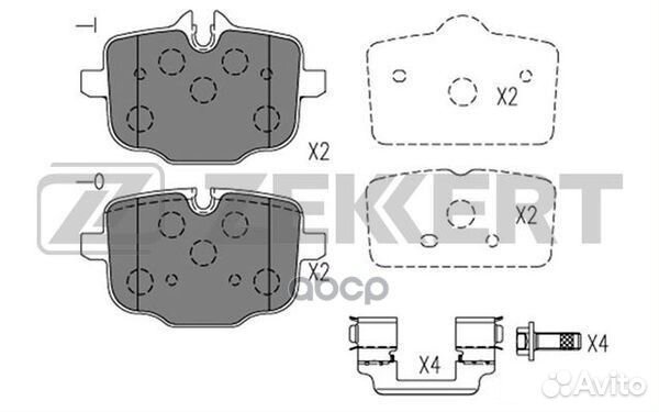Колодки торм. диск. задн. BMW 5 (F10 F11) 10
