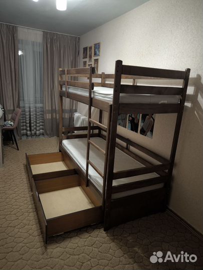 Двухъярусная кровать бу с матрасами