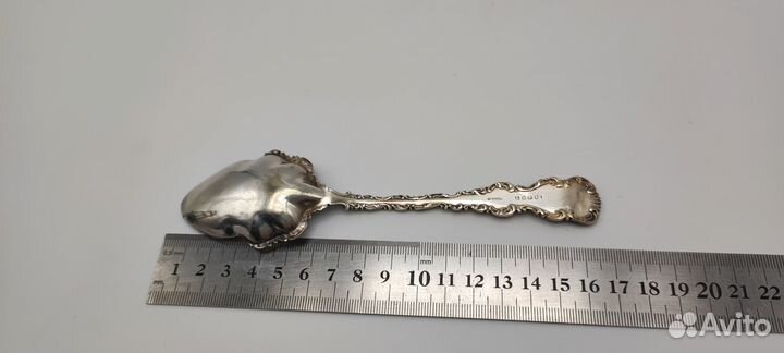 Ложка десертная серебрение, латунь, сер. XX в. Анг