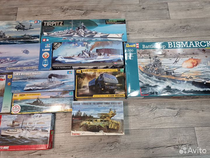 Сборные модели кораблей, военной техники