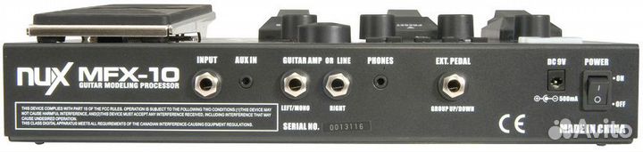 Гитарный процессор NUX MFX-10