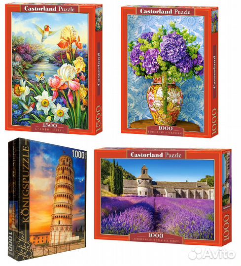Пазлы от 15 до 3000 деталей в ассортименте Новые