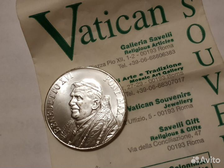 Жетон с Папой Римским Бенедиктом XVI, Ватикан