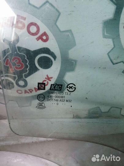 Стекло задней двери Chevrolet Aveo T250 седан