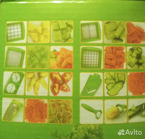 Универсальная терка с контейнером и набор. насадок