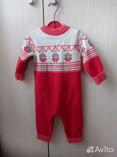 Шерстяной комбинезон для девочки,размер 68-74