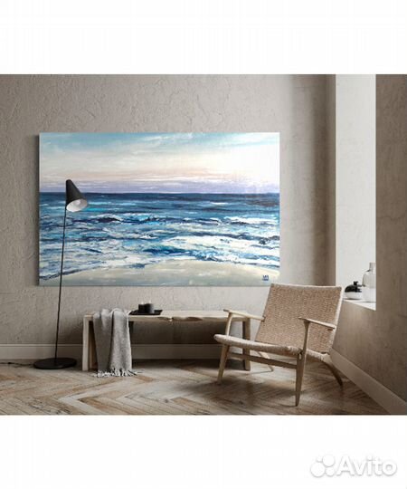 Картина маслом на холсте. Море 50х90