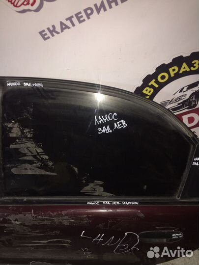 Стекло двери задней левой Chevrolet Lanos