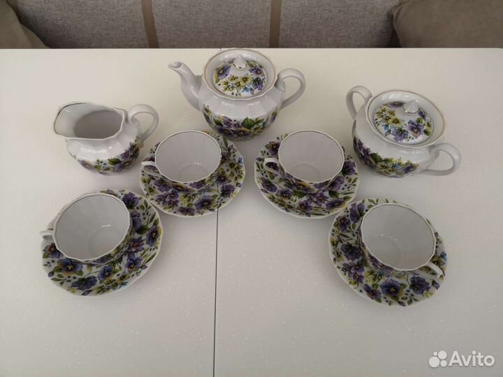 Набор чайный фарфоровый Промыслы вербилок 4 персон