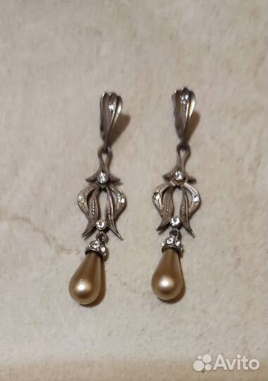 Винтажные серьги и подвеска