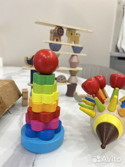 Монтессори материалы, деревянные игрушки