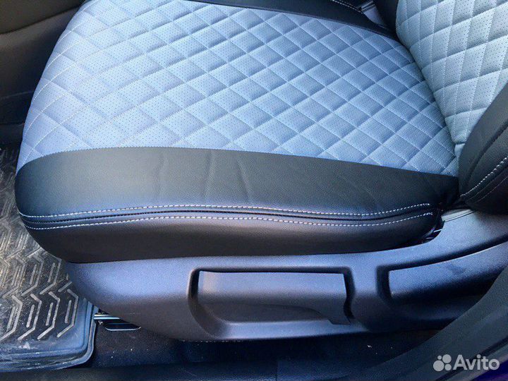 Чехлы экокожа Ромб на Nissan Qashqai 2 Автопилот