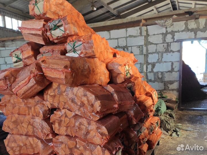 Дрова березовые в сетках