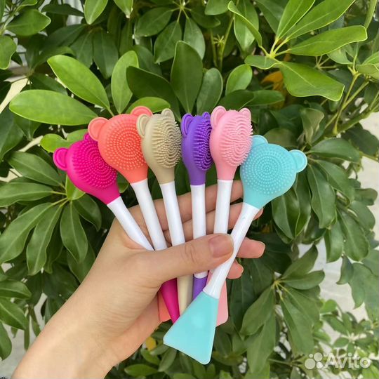 Силиконовая щетка для чистки лица 2в1