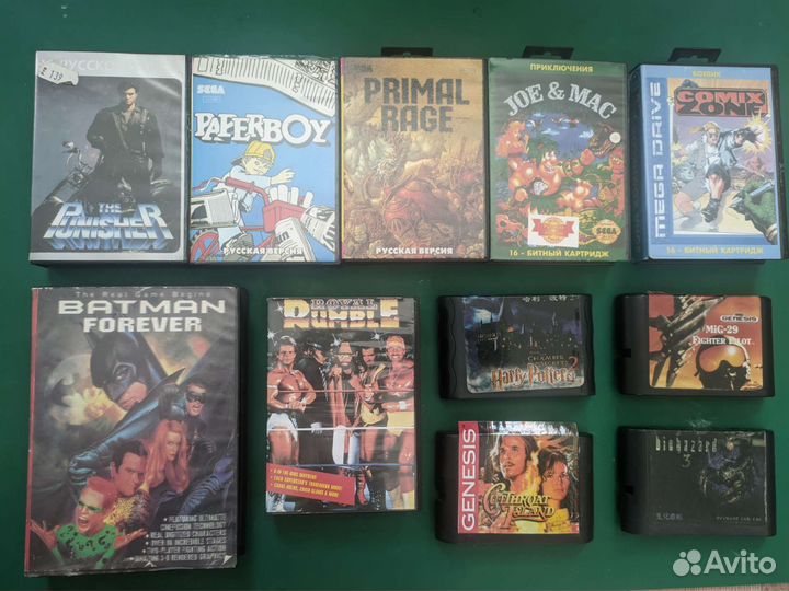 Картриджи c играми для приставки Сега sega