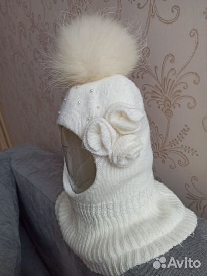 Шапка шлем для девочки 52