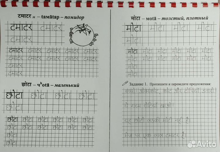 Прописи к Самоучителю Хинди Лазаревой Н.Н. - 4 шт