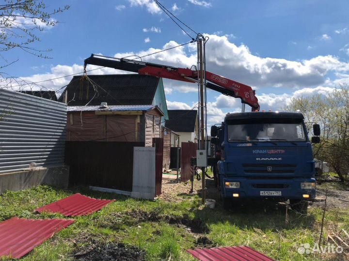 Аренда и услуги манипулятора, стрела 9 т, 8 м, борт 10 т, 6.7 м