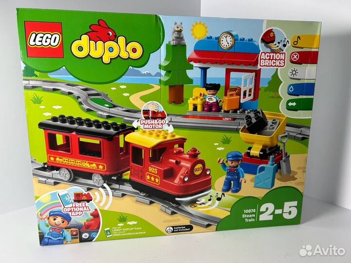 Lego duplo Town 10874: Поезд на паровой тяге Лего