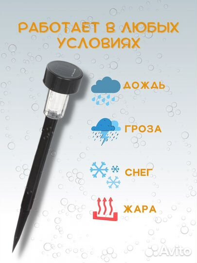 Светильник уличный для сада на солнечной батарее