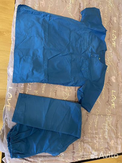 Медицинский костюм голубой