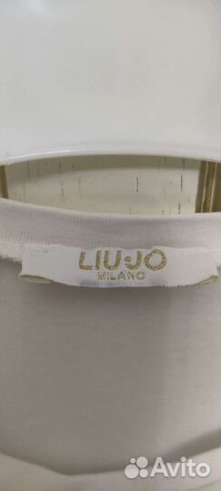 Liu Jo футболка белая со стразами на 10 лет