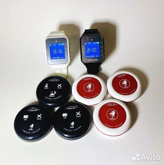 Кнопка вызова персонала и часы пейджер официанта