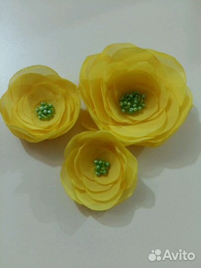 Цветы из ткани