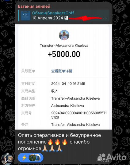 Пополнение Alipay / WeChat / Алипей