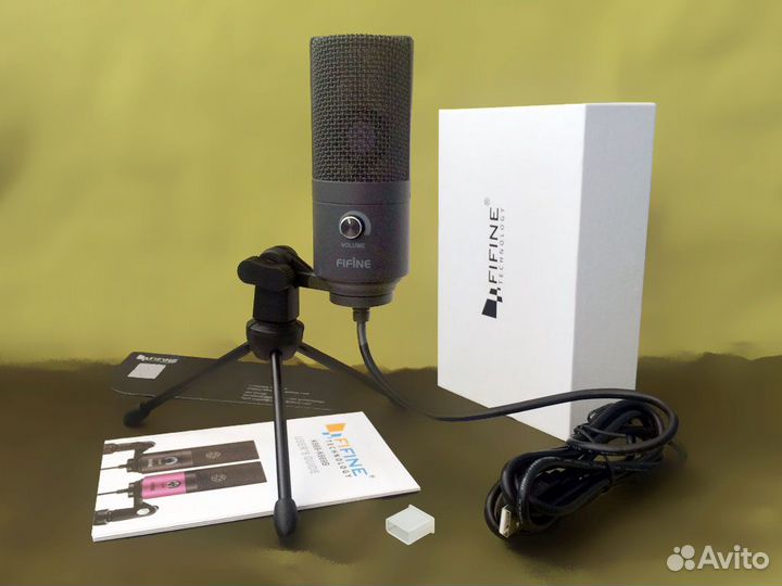 Микрофон конденсаторный Fifine студийный USB новый