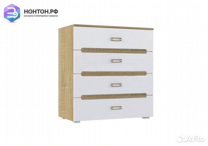 Комод Ким белый глянец / cонома