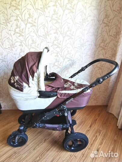 Коляска с люлькой 2 в 1 Шоколад
