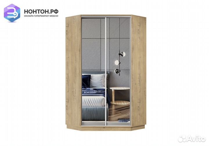 Шкаф-купе угловой двухдверный Гермес бунратти