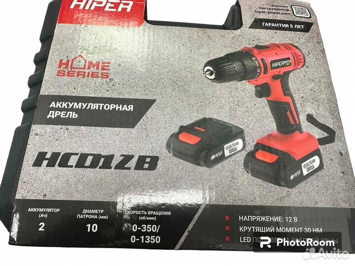 Аккумуляторная дрель-шуруповерт hiper HCD12B