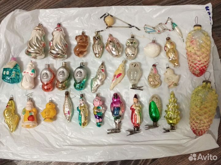 Елочные игрушки СССР. Фигурки. Прещепки