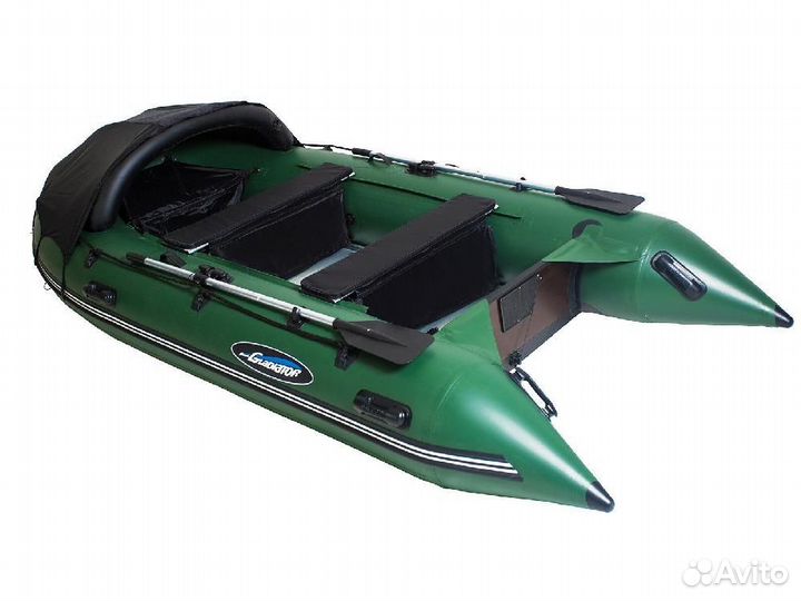 Надувная лодка gladiator D370AL зеленая
