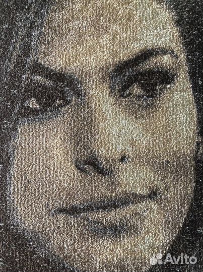 Вышитый портрет Ева Мендес