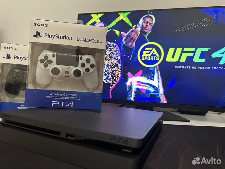 Sony PlayStation 4 slim + 40 игр