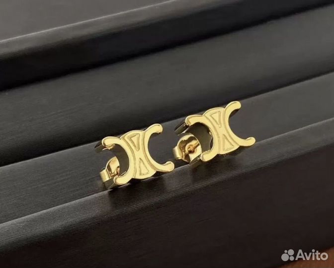 Серьги пусеты celine