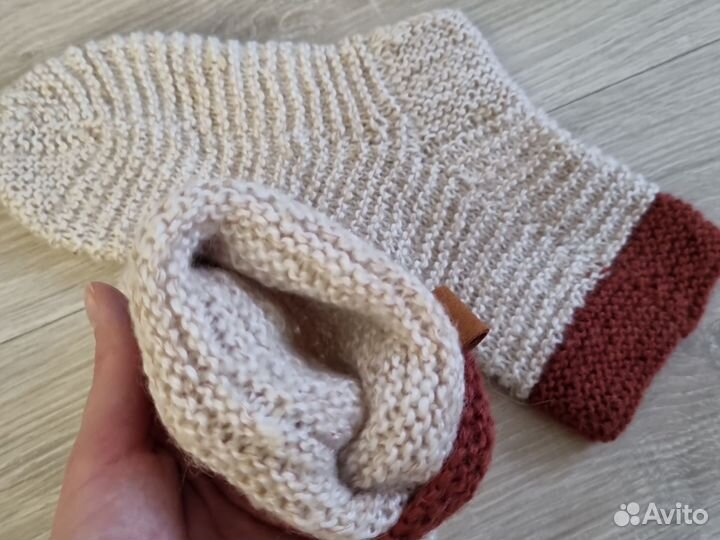 Носочки шерстяные теплые женские вязаные носки