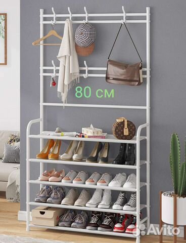 Вешалка в прихожую напольная обувница 80 см