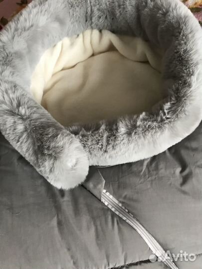 Зимний детский мешок конверт в коляску, санки